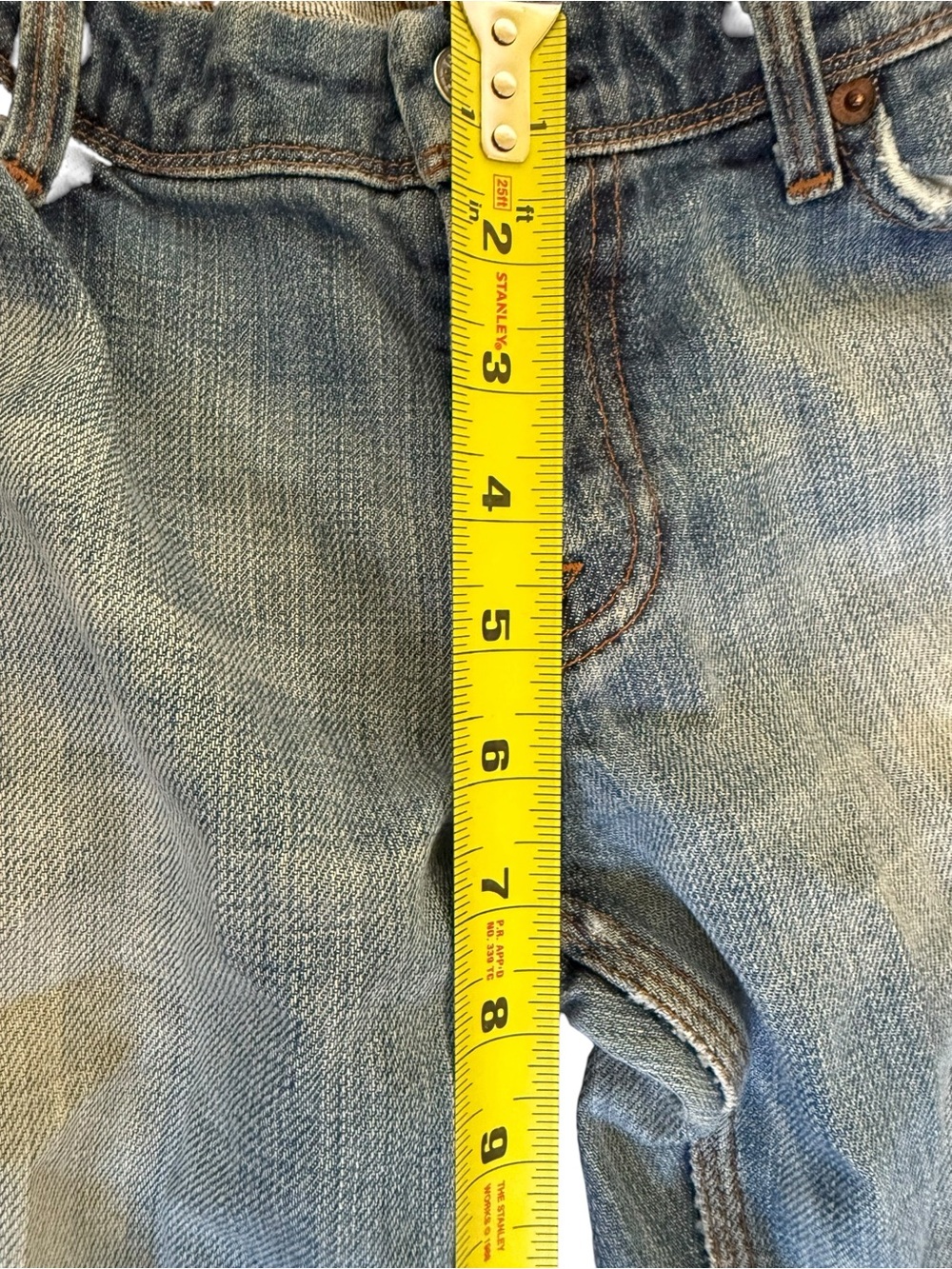 7 for all Mankind Flynt Jeans Size 30 Low Rise Flare Y2K Vintage - Picture 4 of 10